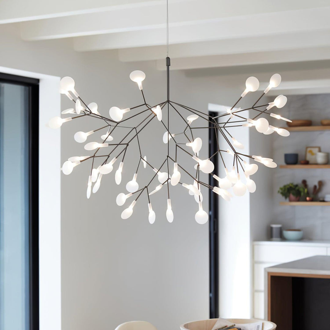 Czarny żyrandol LED Firefly