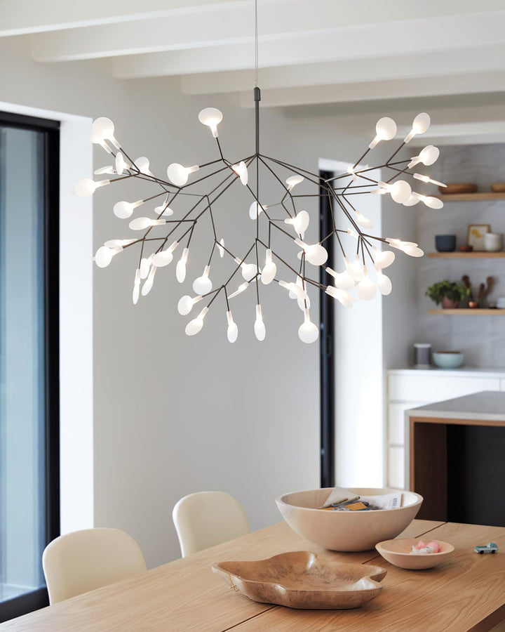 Czarny żyrandol LED Firefly