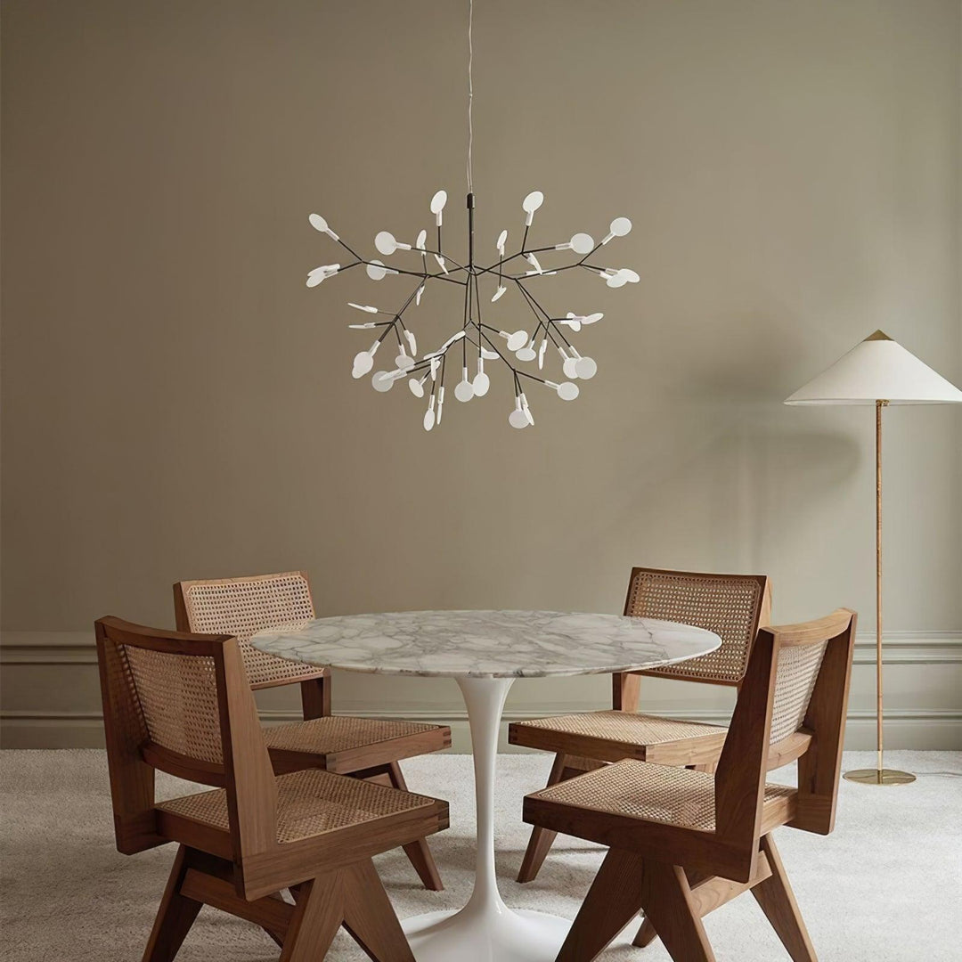 Czarny żyrandol LED Firefly