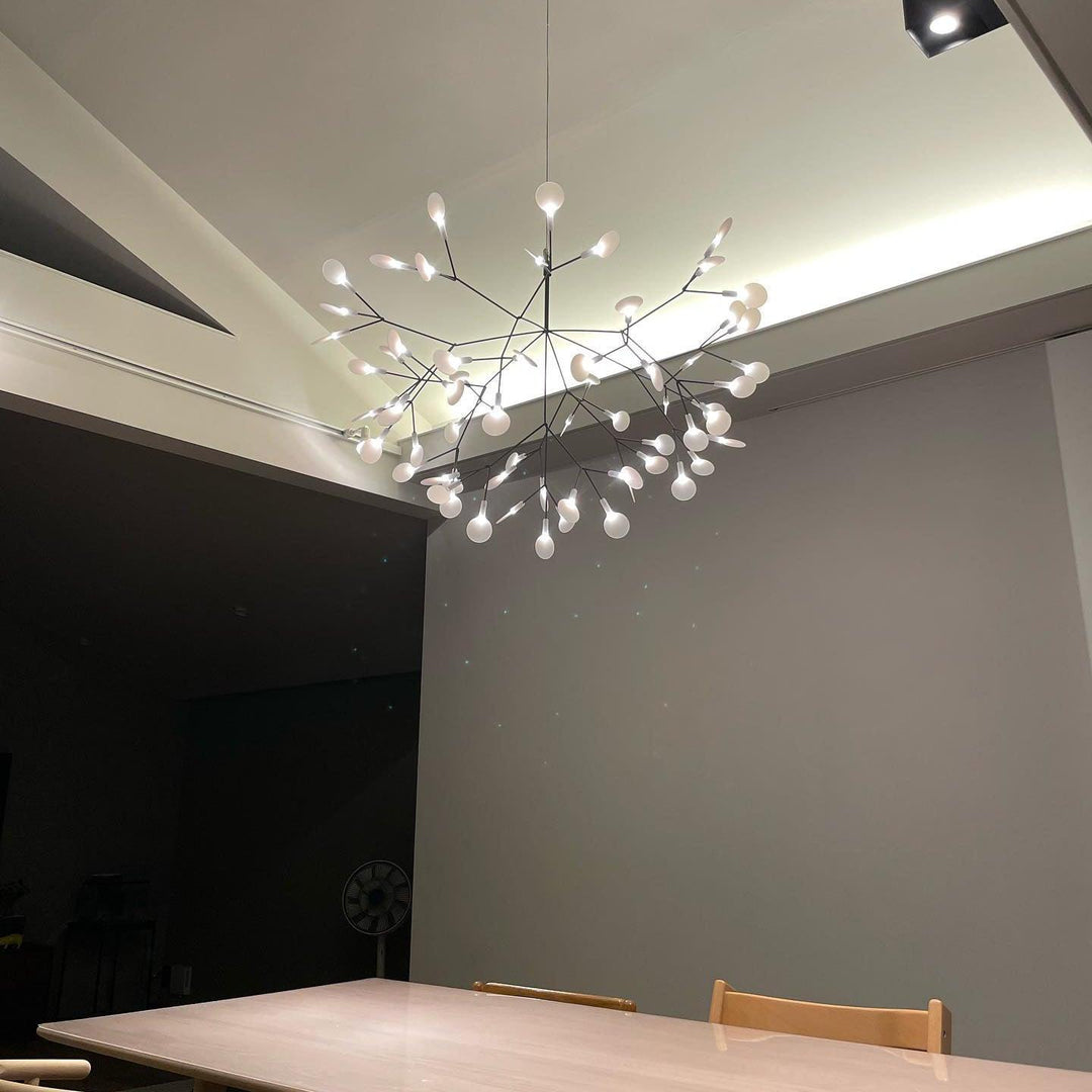 Czarny żyrandol LED Firefly