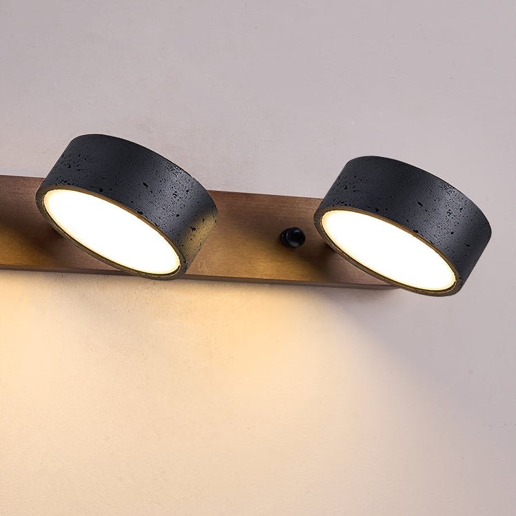 Czarna Lampa Ścienna Duo z Travertynu