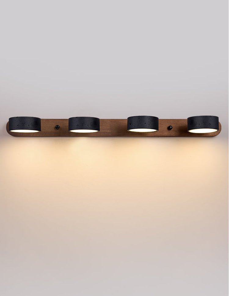 Czarna Lampa Ścienna Duo z Travertynu