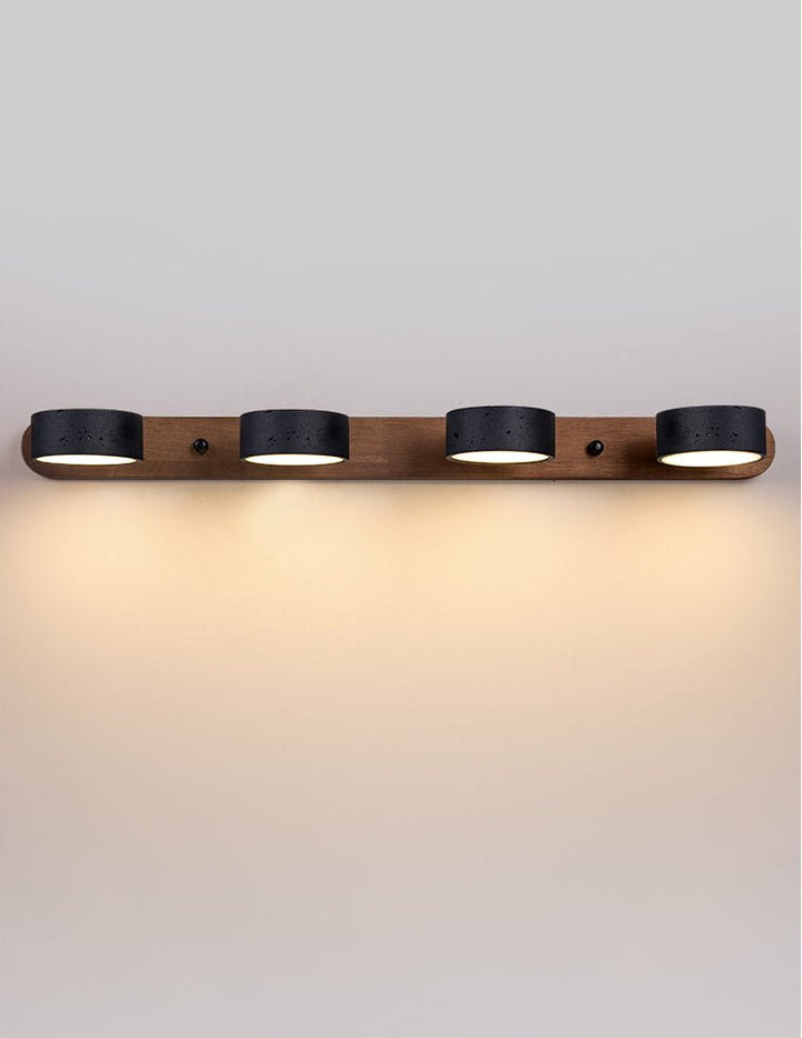Czarna Lampa Ścienna Duo z Travertynu