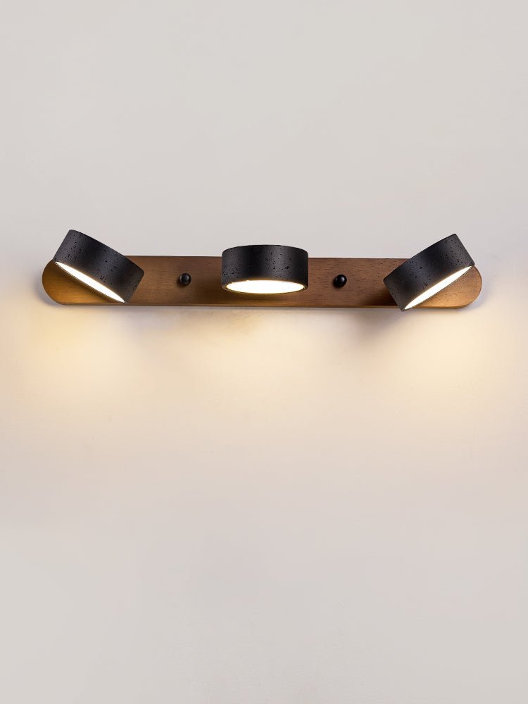 Czarna Lampa Ścienna Duo z Travertynu