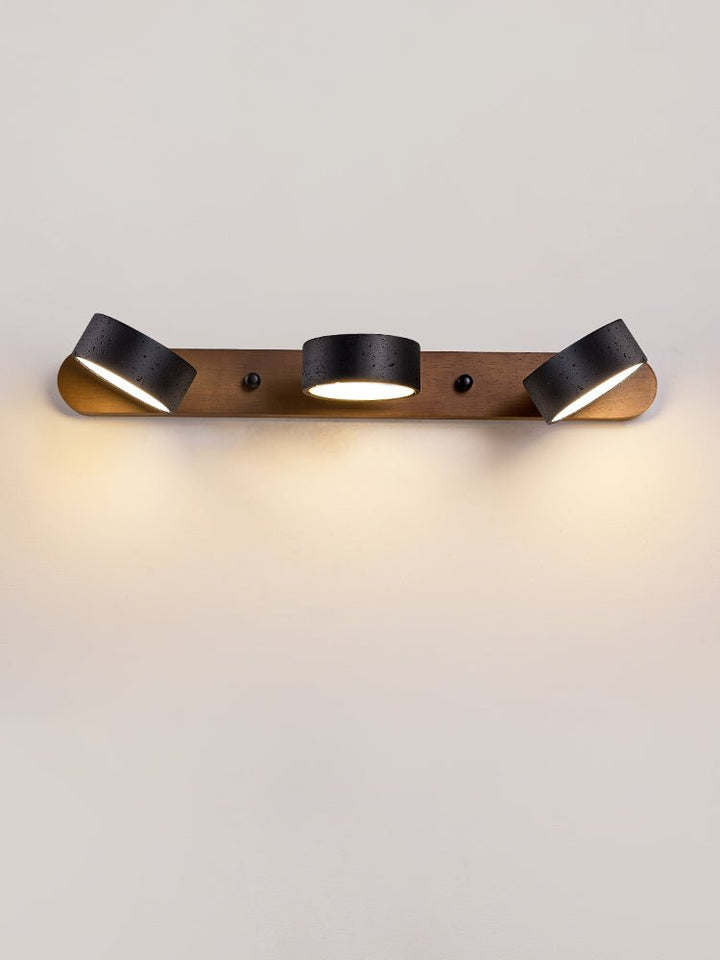 Czarna Lampa Ścienna Duo z Travertynu