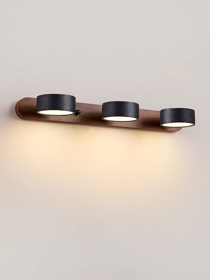 Czarna Lampa Ścienna Duo z Travertynu