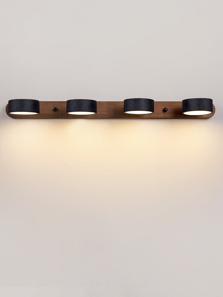 Czarna Lampa Ścienna Duo z Travertynu