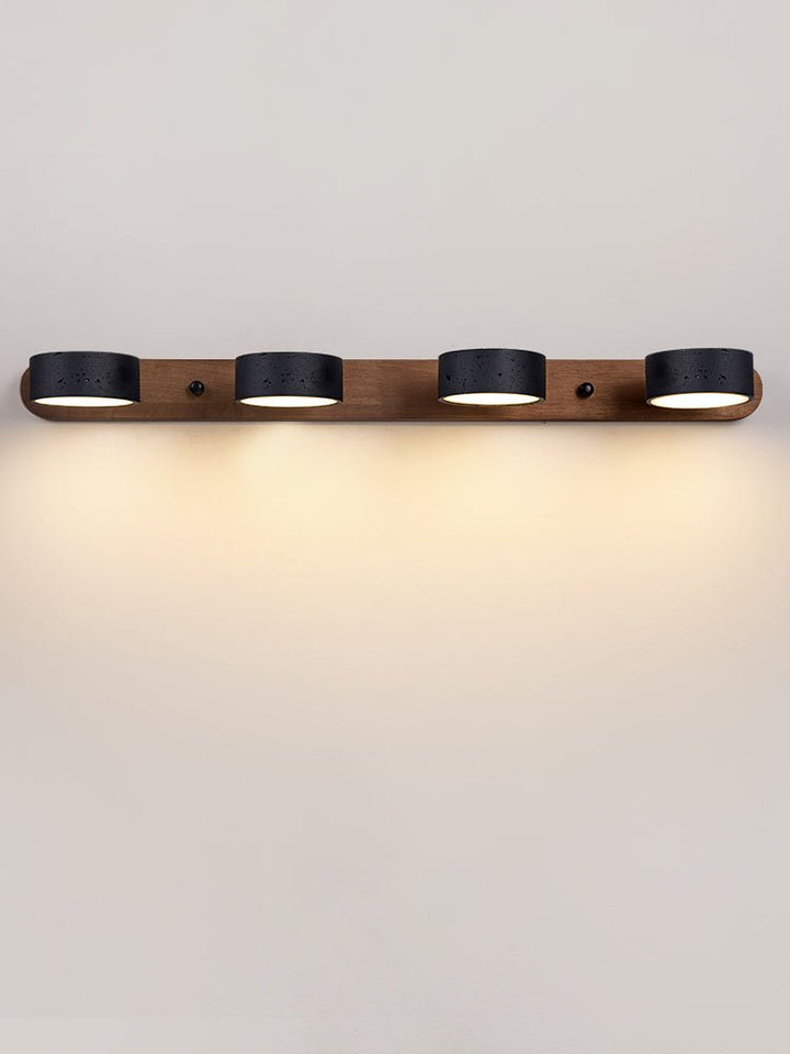 Czarna Lampa Ścienna Duo z Travertynu