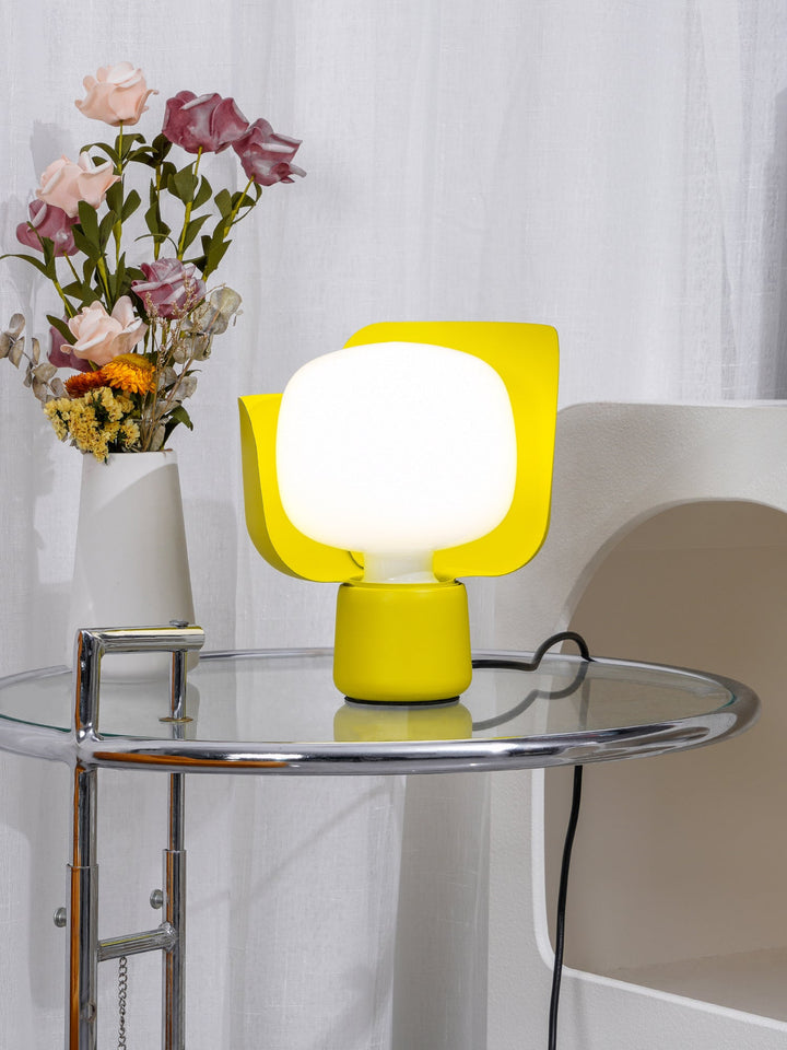 Szklana lampa stołowa Petals
