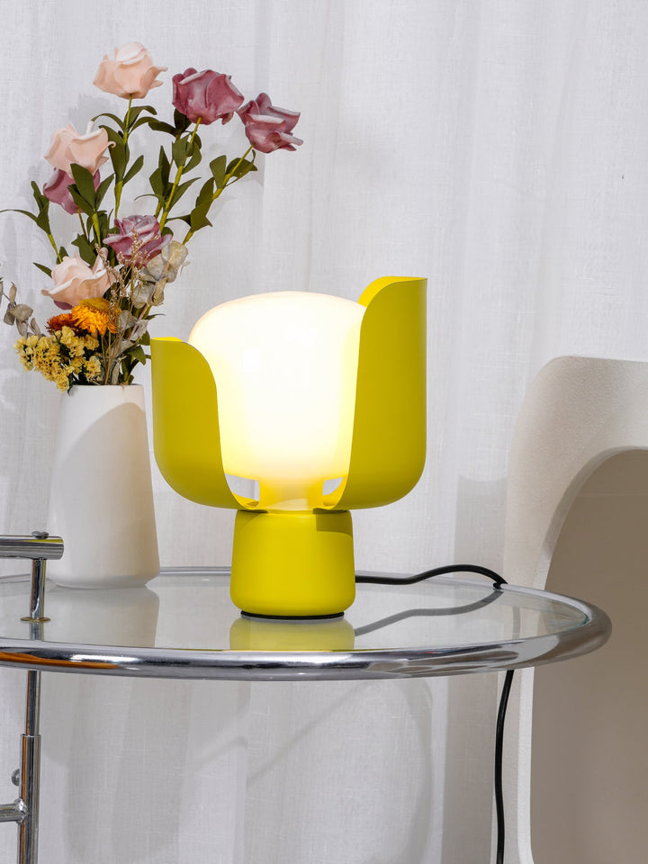 Szklana lampa stołowa Petals