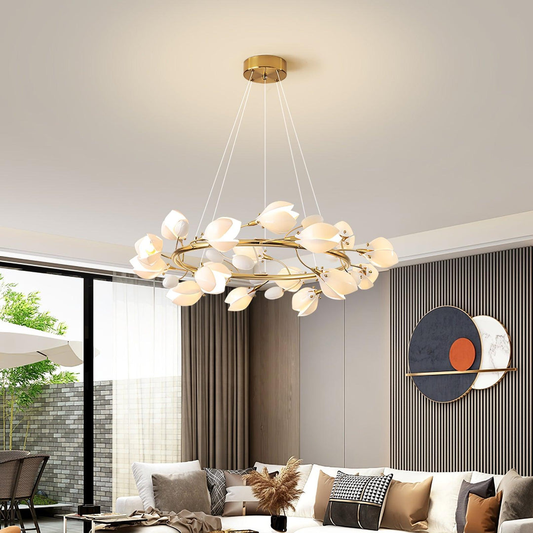 Żyrandol Porcelanowy Magnolia