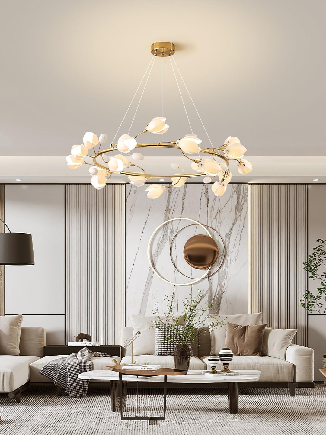 Żyrandol Porcelanowy Magnolia