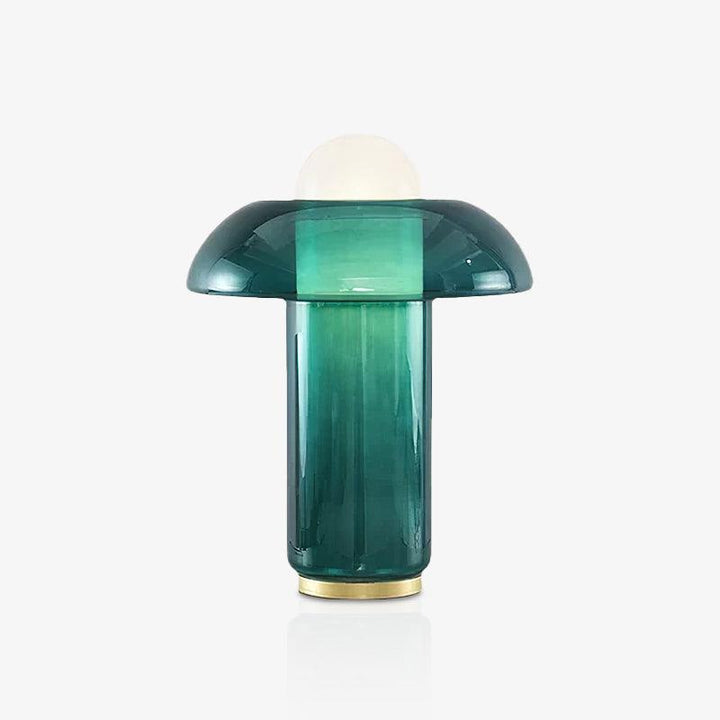 Lampa stołowa w kształcie grzyba ze szkła