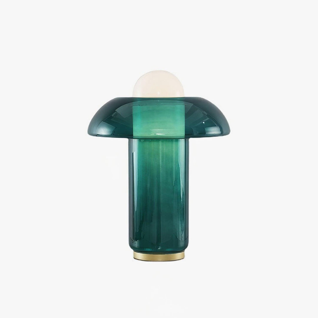 Lampa stołowa w kształcie grzyba ze szkła