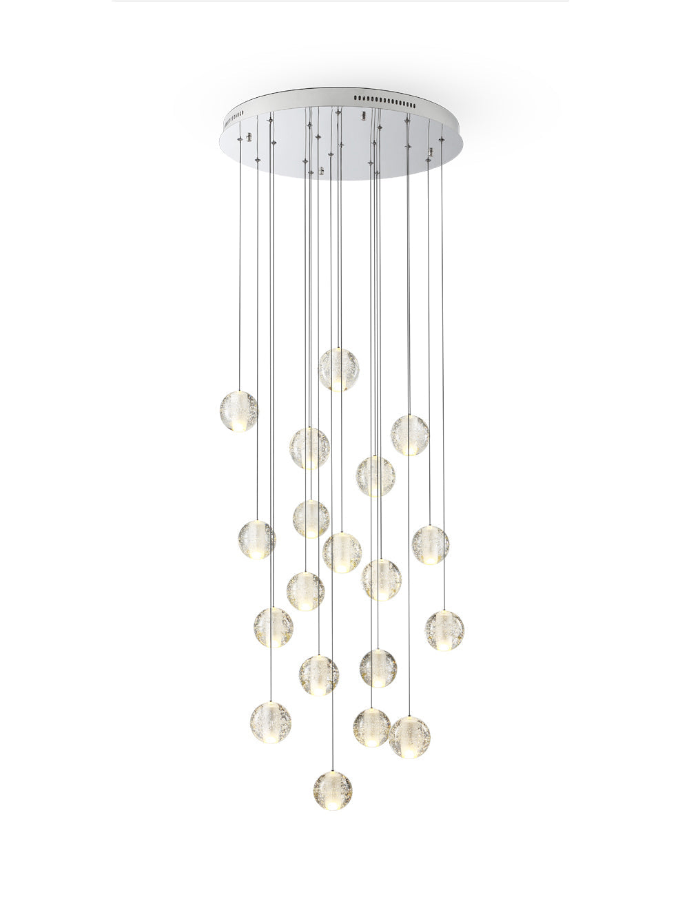 Lampa wisząca z kryształowymi kulkami
