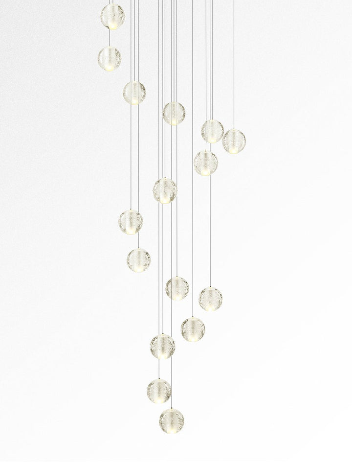 Lampa wisząca z kryształowymi kulkami