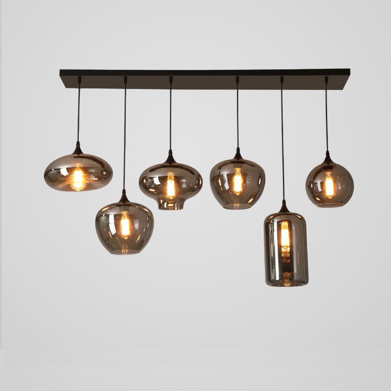 Lampa Wisząca ze Szkła Butelkowego
