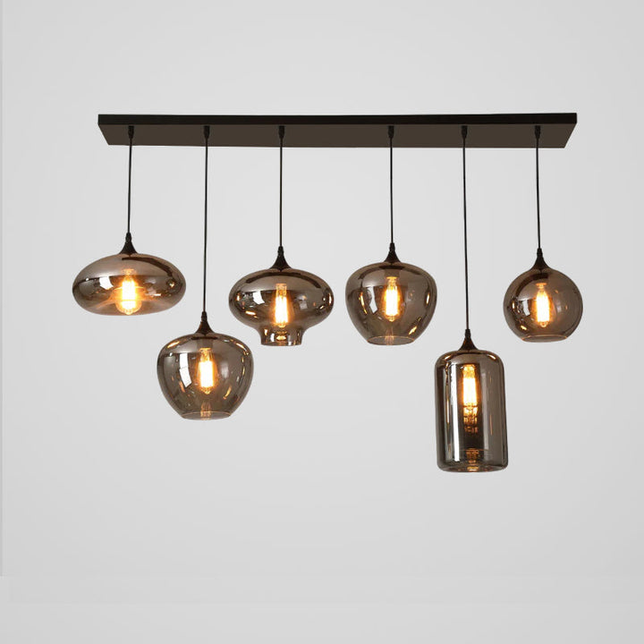 Lampa Wisząca ze Szkła Butelkowego