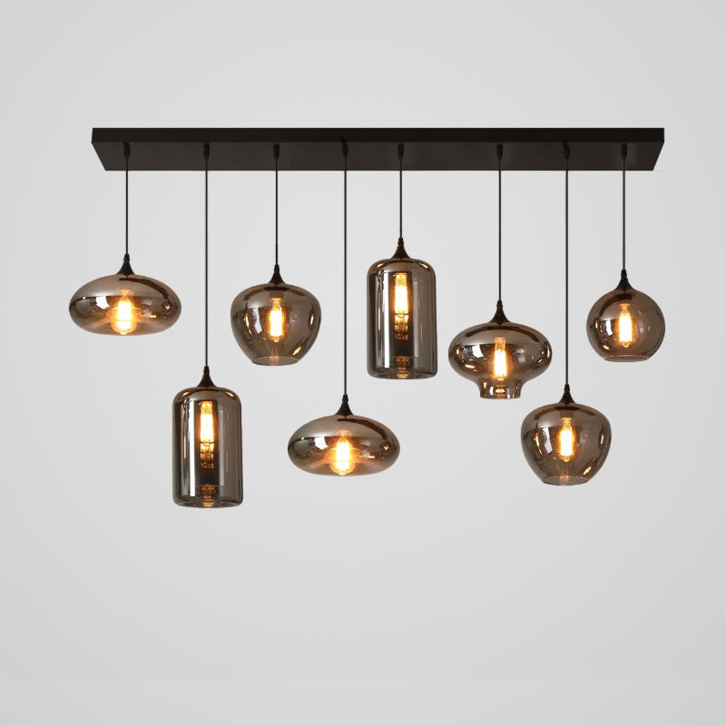 Lampa Wisząca ze Szkła Butelkowego