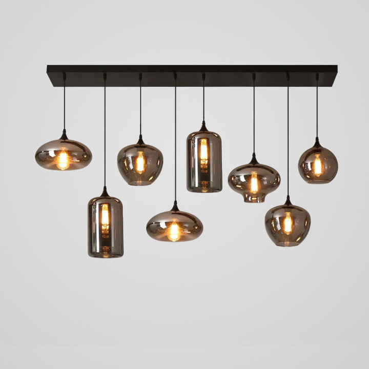 Lampa Wisząca ze Szkła Butelkowego