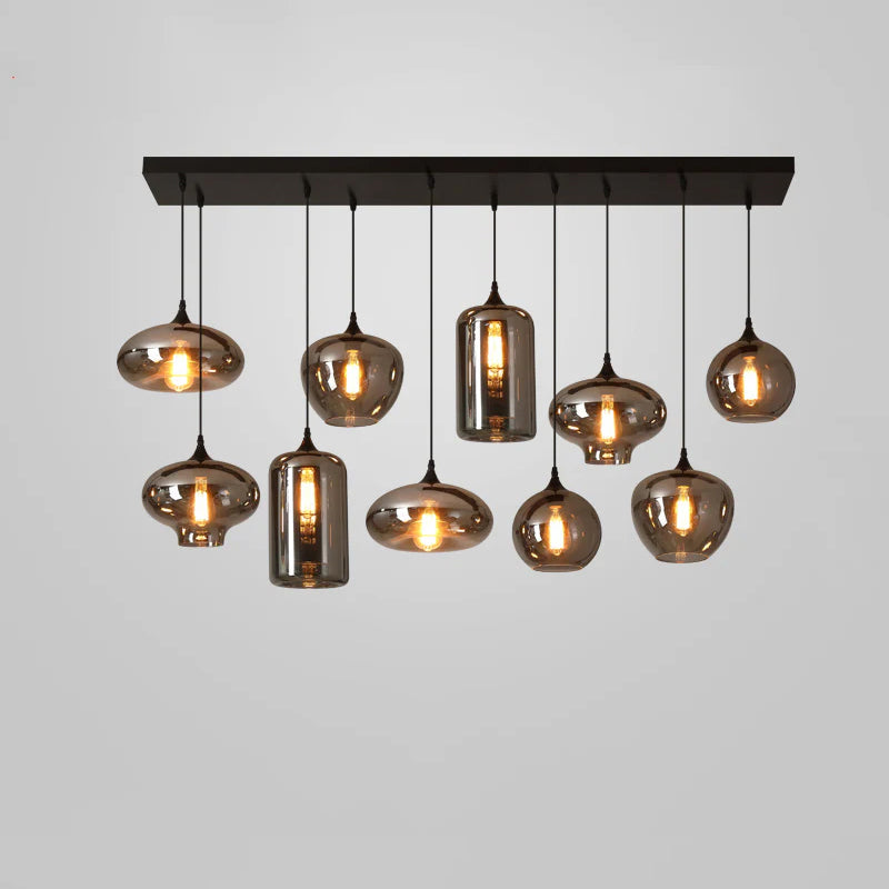 Lampa Wisząca ze Szkła Butelkowego