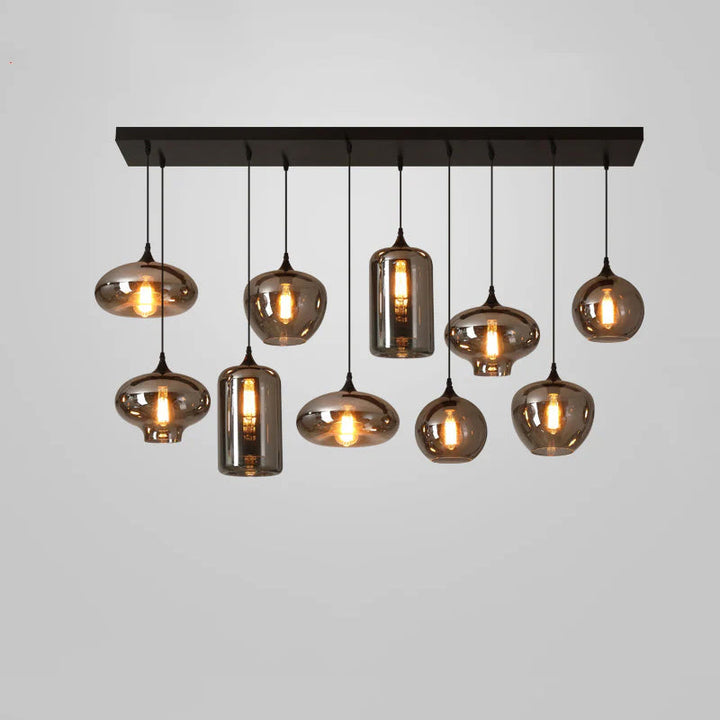 Lampa Wisząca ze Szkła Butelkowego