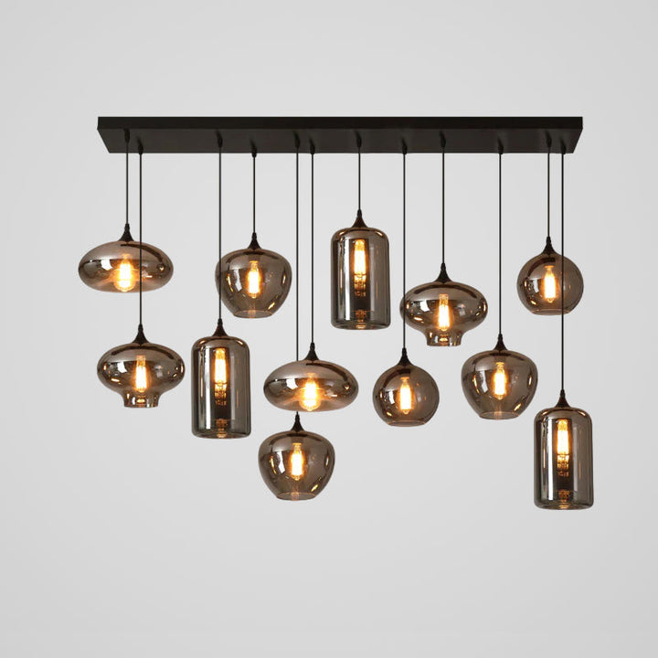 Lampa Wisząca ze Szkła Butelkowego