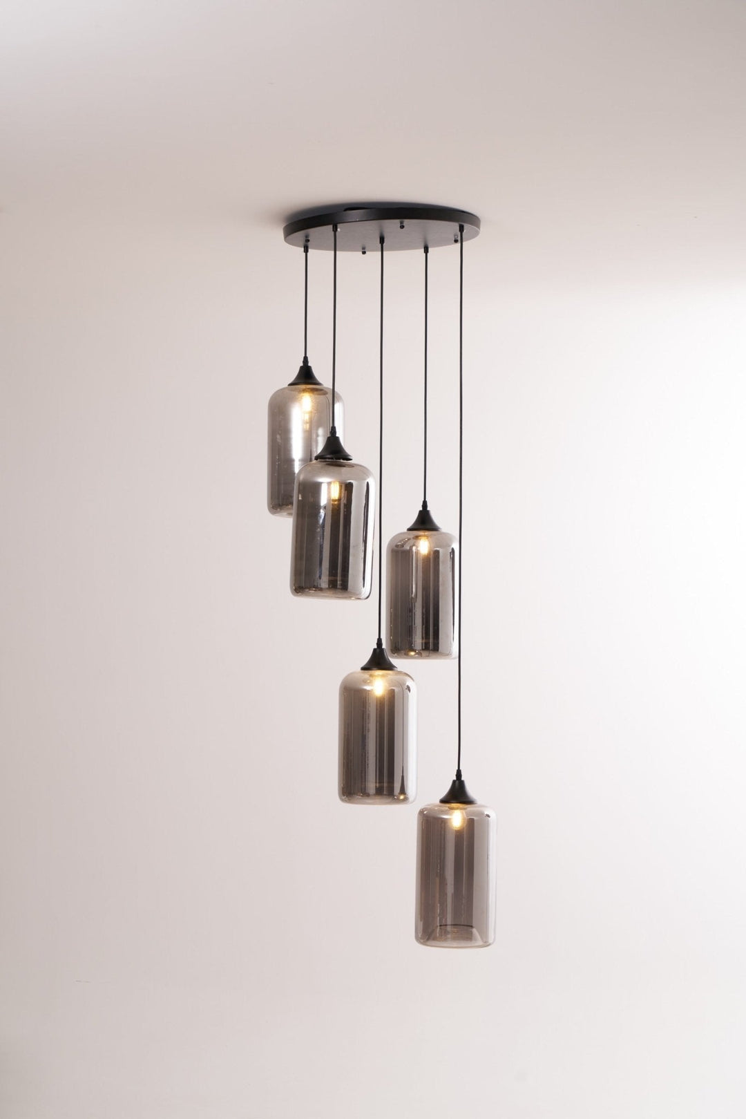 Lampa Wisząca ze Szkła Butelkowego
