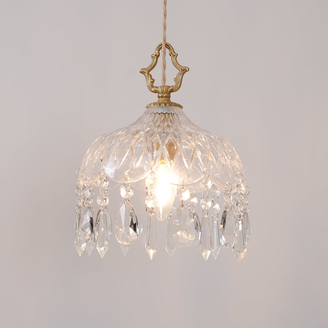 Lampa wisząca z kloszem w kształcie miski