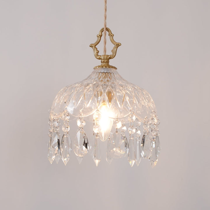 Lampa wisząca z kloszem w kształcie miski