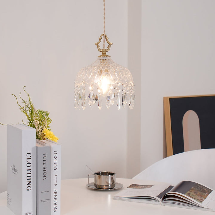 Lampa wisząca z kloszem w kształcie miski