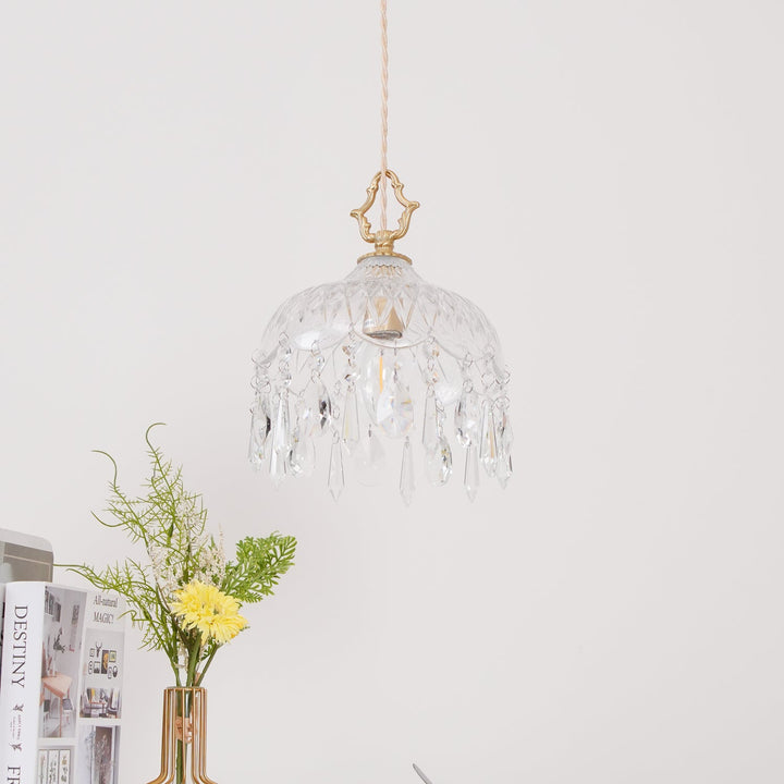 Lampa wisząca z kloszem w kształcie miski