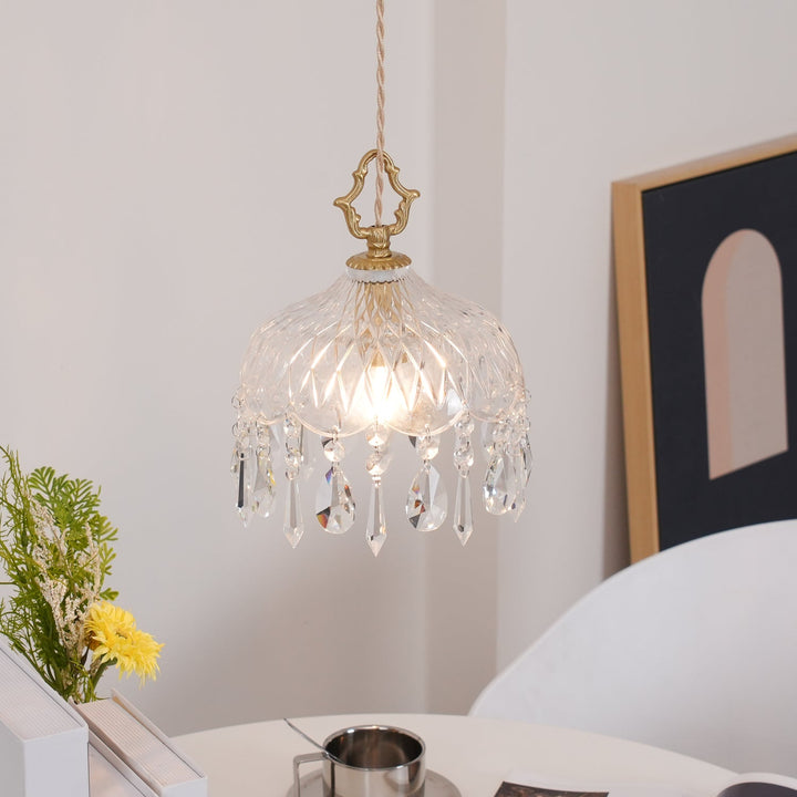 Lampa wisząca z kloszem w kształcie miski