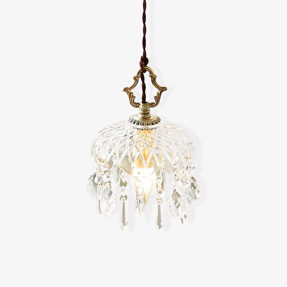Lampa wisząca z kloszem w kształcie miski