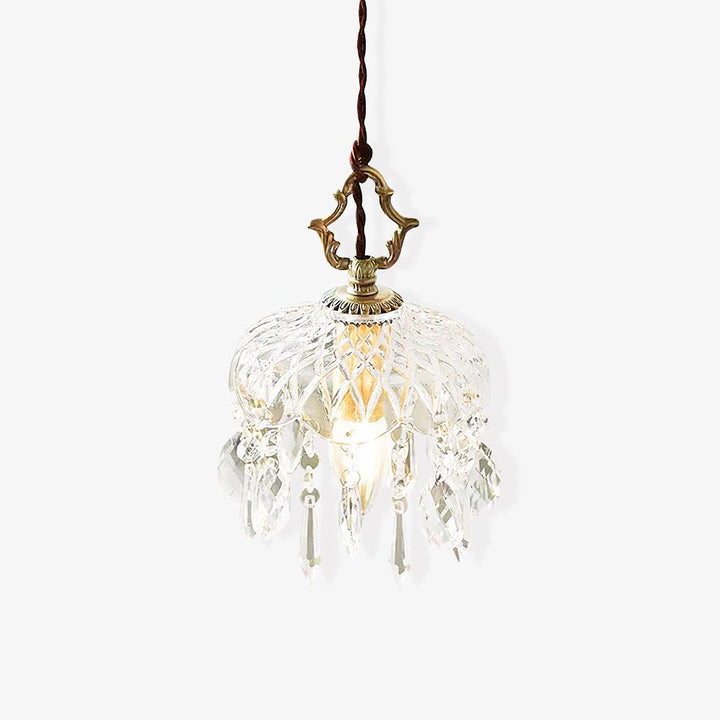 Lampa wisząca z kloszem w kształcie miski
