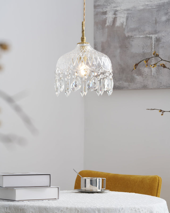 Lampa wisząca z kloszem w kształcie miski