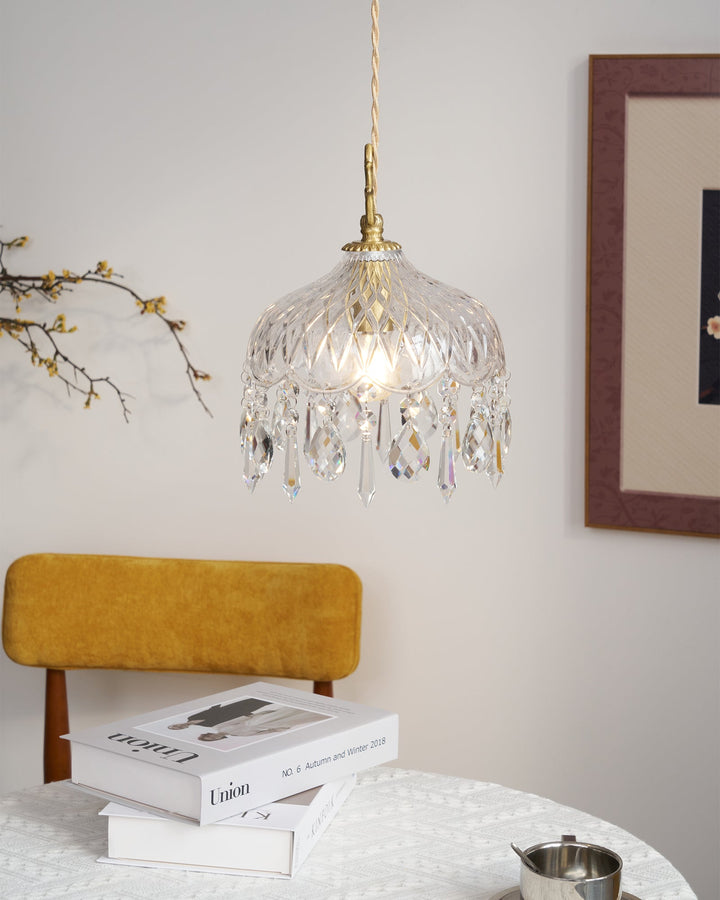 Lampa wisząca z kloszem w kształcie miski