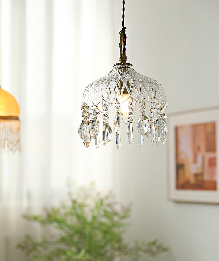Lampa wisząca z kloszem w kształcie miski