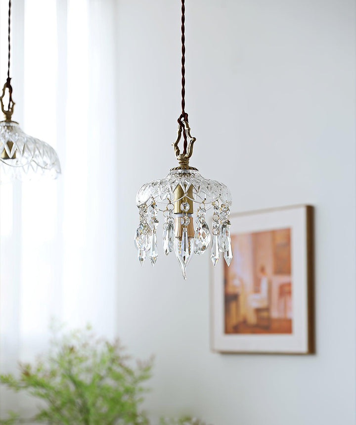 Lampa wisząca z kloszem w kształcie miski