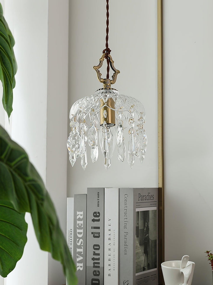 Lampa wisząca z kloszem w kształcie miski