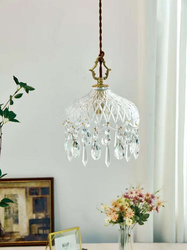 Lampa wisząca z kloszem w kształcie miski