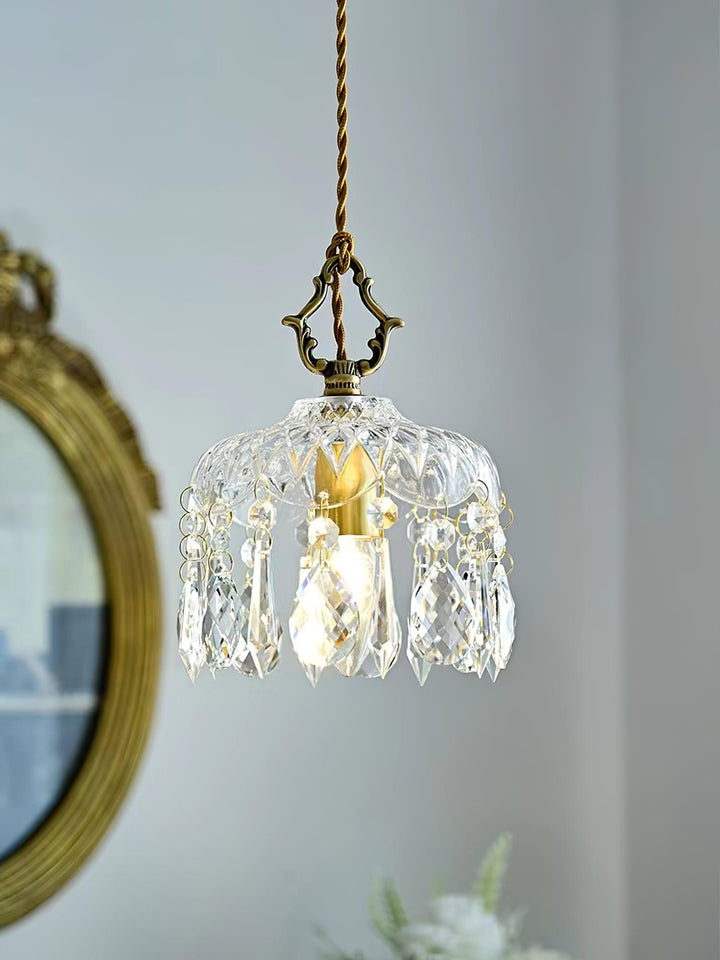 Lampa wisząca z kloszem w kształcie miski