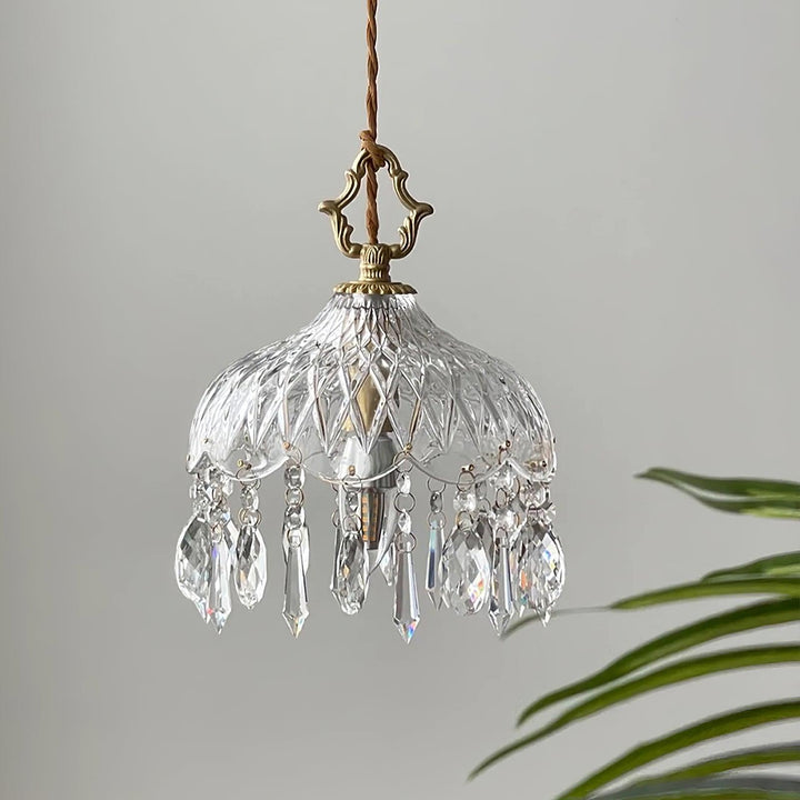 Lampa wisząca z kloszem w kształcie miski