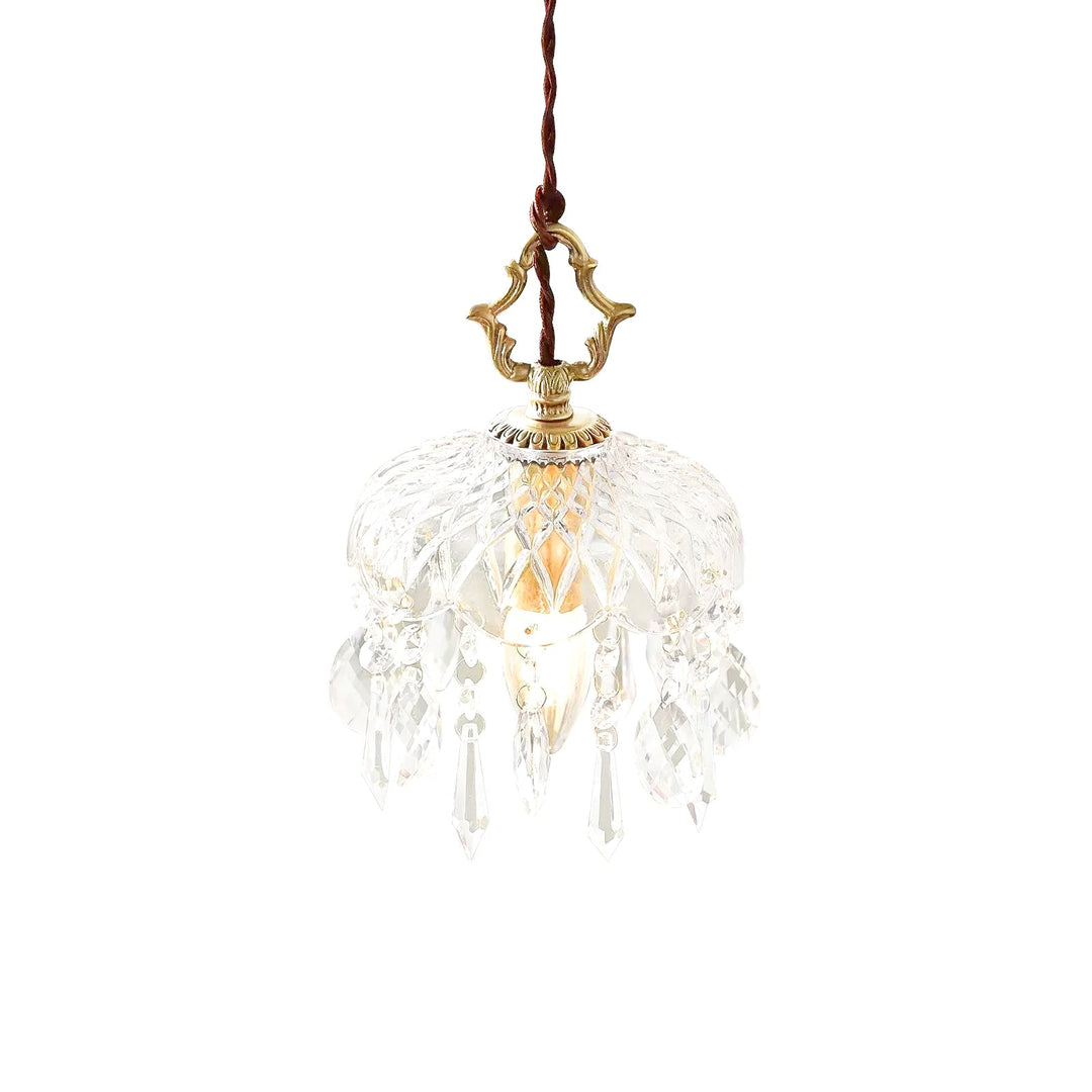 Lampa wisząca z kloszem w kształcie miski