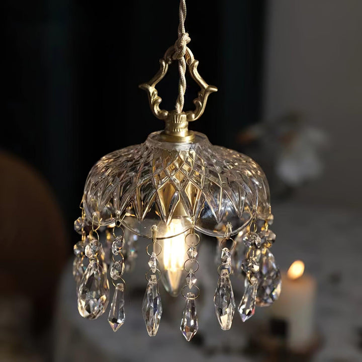 Lampa wisząca z kloszem w kształcie miski