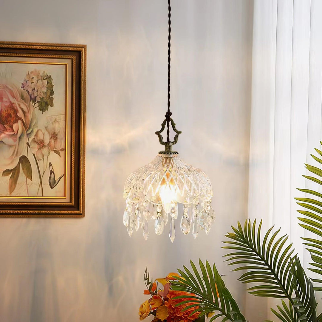 Lampa wisząca z kloszem w kształcie miski
