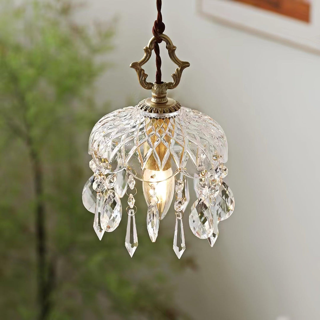 Lampa wisząca z kloszem w kształcie miski