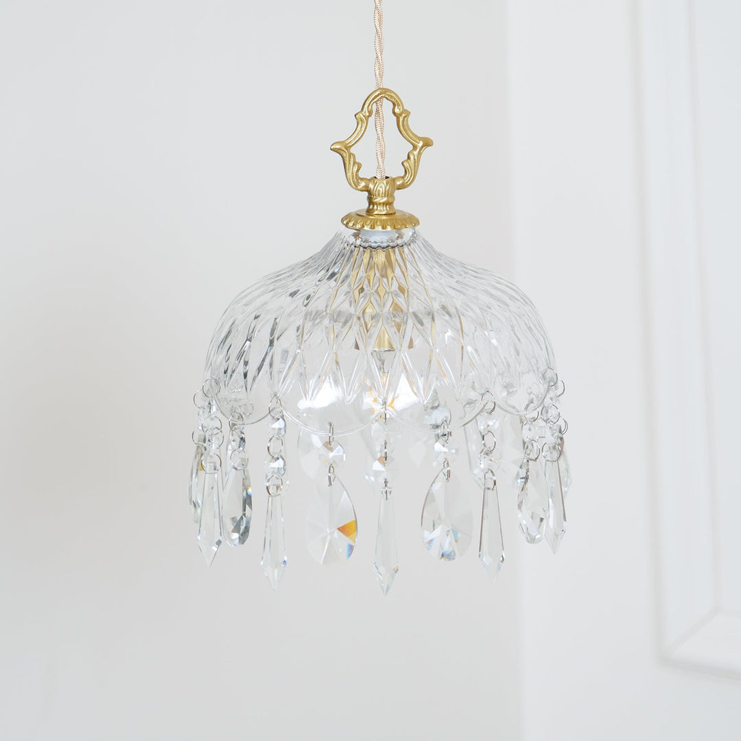 Lampa wisząca z kloszem w kształcie miski