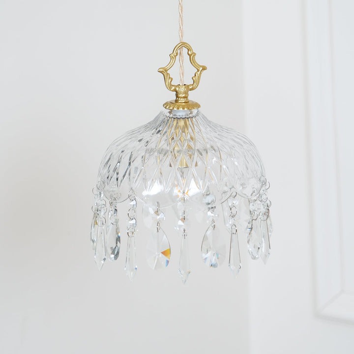 Lampa wisząca z kloszem w kształcie miski