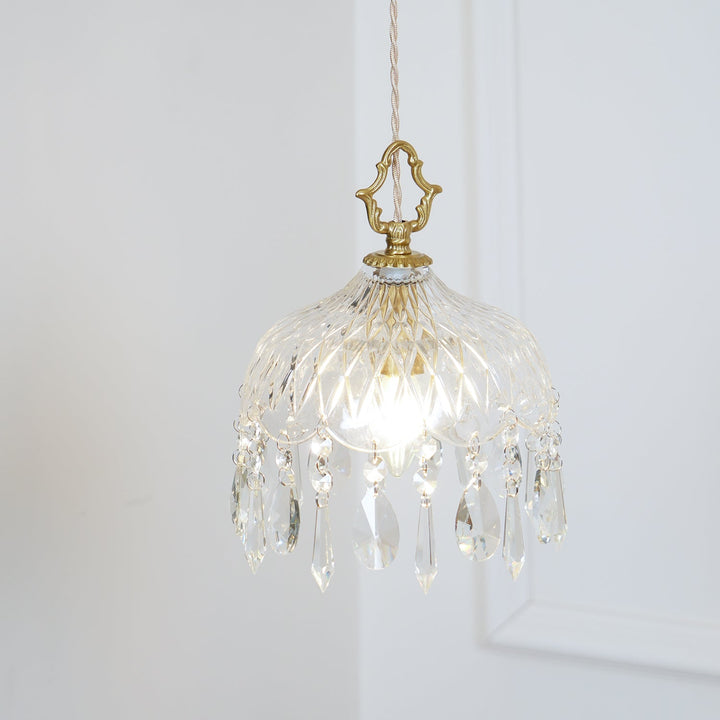 Lampa wisząca z kloszem w kształcie miski